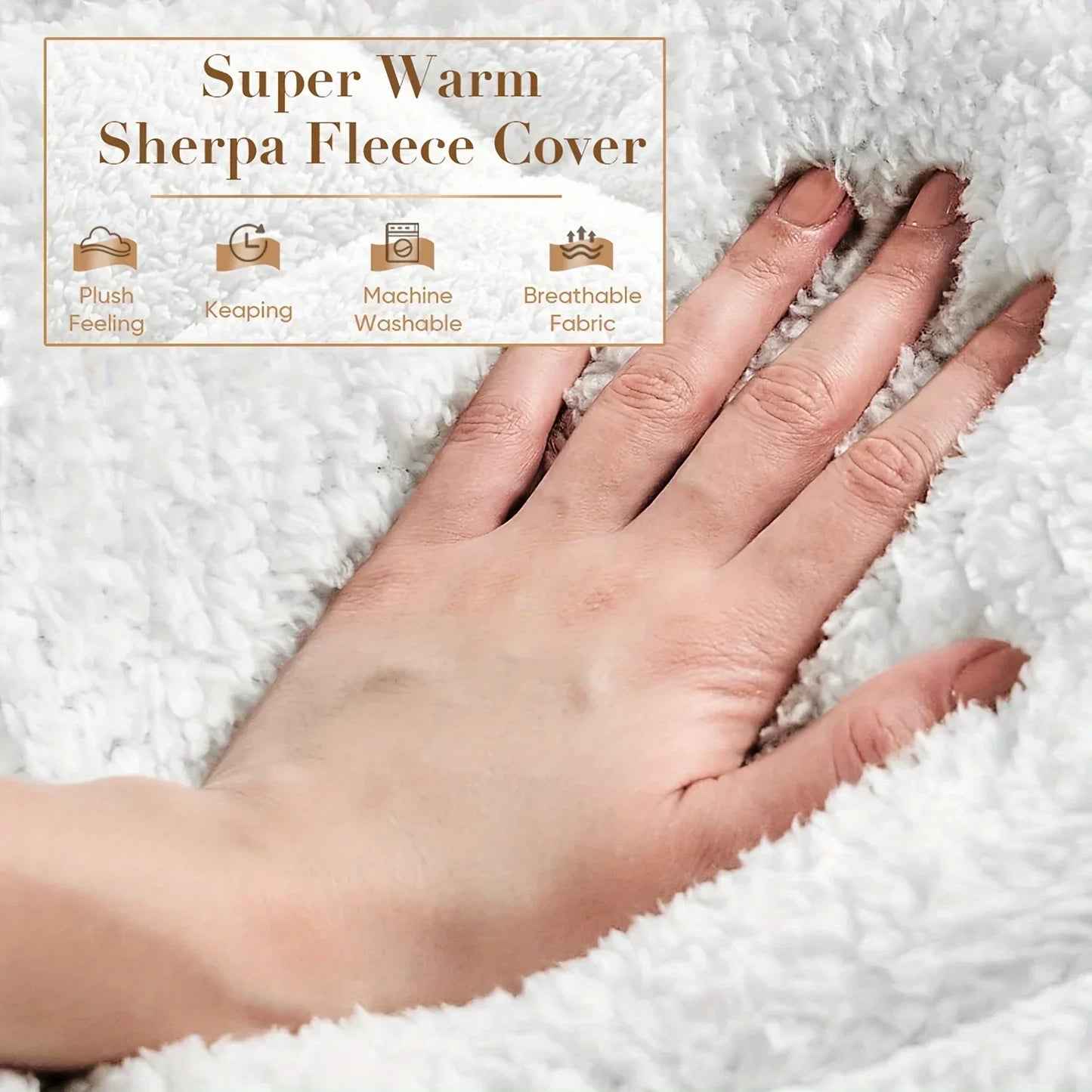 Drowzi™ Plush Lambswool Mattress Topper — Cozy Cushion for Chilly Nights