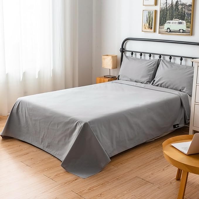 Drowzi™ Grounding Bed Sheet Set – 95% Organic Cotton, 5% Silver Fiber