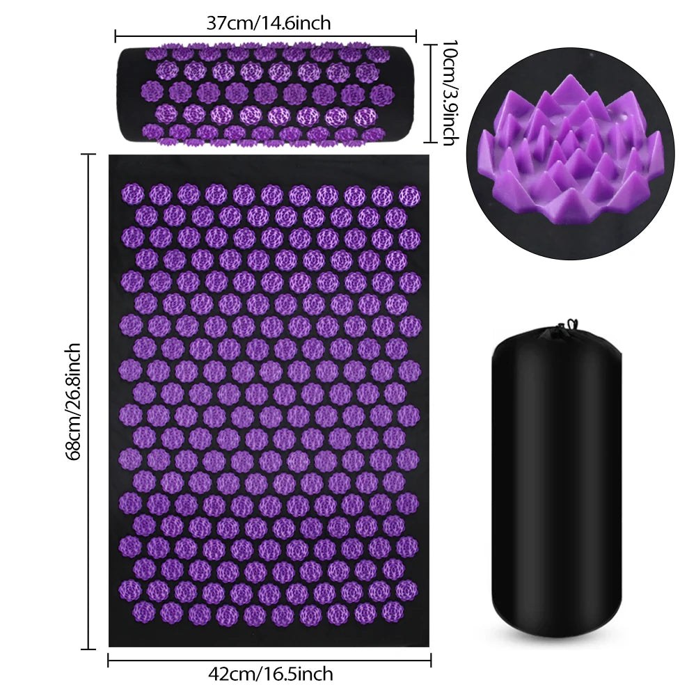 Drowzi Sleep™ AcuMat - Acupressure Mat + Pillow Set